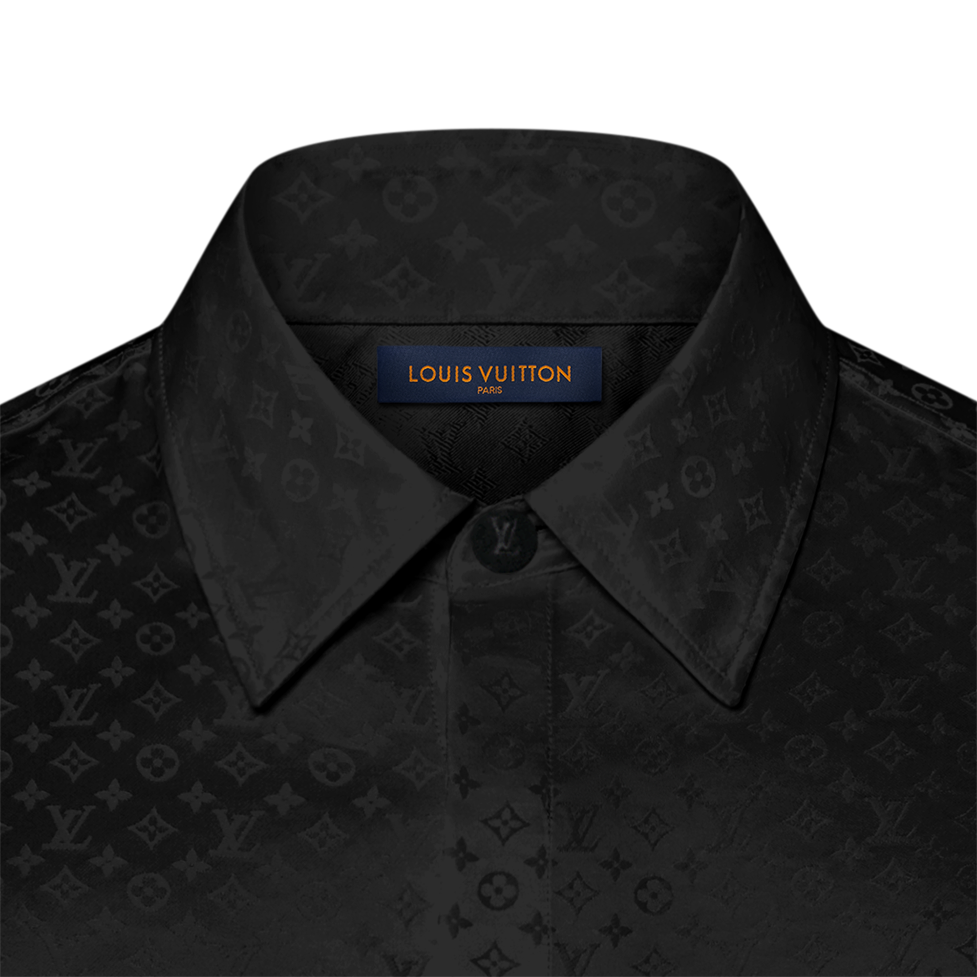 Louis Vuitton ブラック ボタンアップシャツ Mini Monogram Silk Evening Shirt - For Men | LOUIS VUITTON